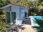 pool house with bathroom/ casa de piscina con su baño